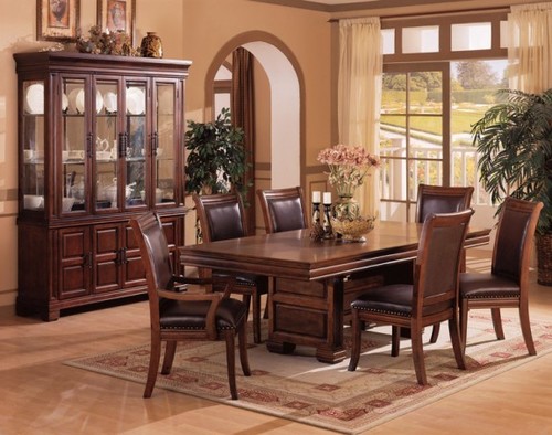 Dining Table Set - Solid Wood, 6 Seater Size, Elegant Walnut Finish | Ideal For Family Gatherings, Modern Design