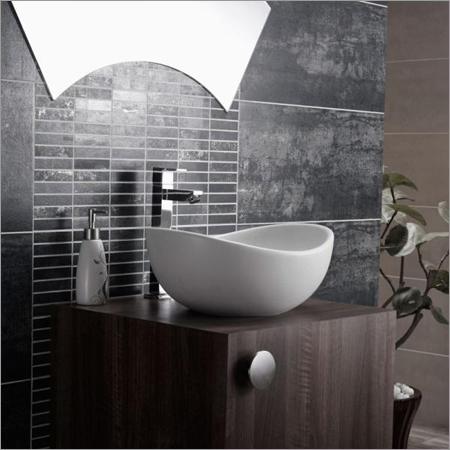 Antique Table Top Basin - Ceramic Material, Elongated Shape, White Color | One-Piece Design, Easy to Use, Lightweight (5-15 kg)