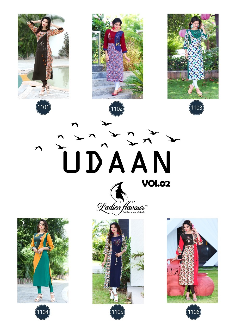 Rayon Print Kurtis Udaan Vol 2 Length: 46 Inch (In)