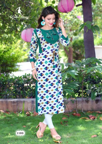 Rayon Print Kurtis Udaan Vol 2 Length: 46 Inch (In)