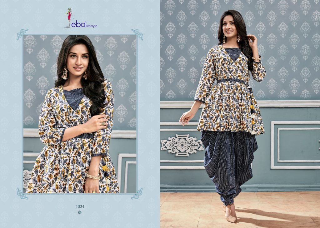 Cotton Kurti With Dhoti Pattern Collection Eba Vol 5