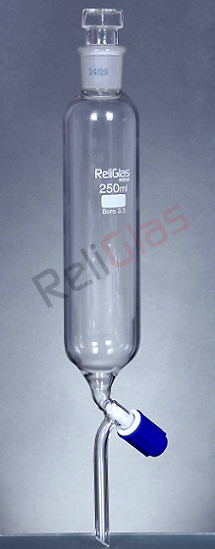 Glass 04.565 Dropping Funnel, Cylindrical, Stoppered