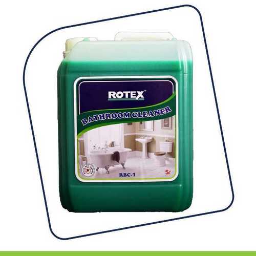 Bathroom Cleaner Cum Sanitizer - Plastic Material, 5 Liter Capacity | Green Color, Lemon Fragrance, Sodium Hypochlorite Active Ingredients, Jug Packaging