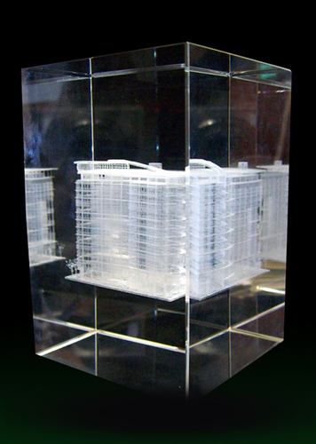 Building Model 3d Laser Engraved Crystal