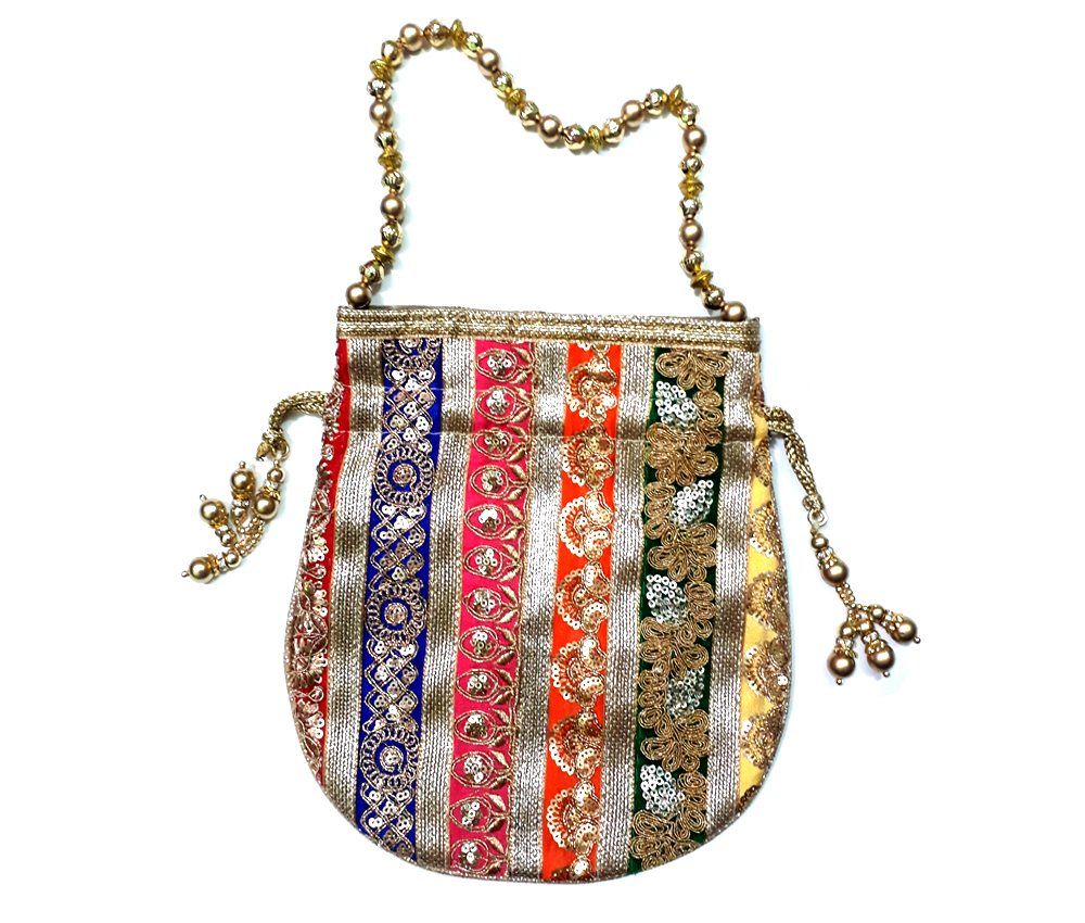 Potli Return Gift Bag - Silk, 8.5x8 Inch - Assorted Colors, Drawstring Closure, Ideal For Elegant Gifting And Celebrations