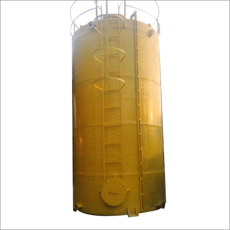 PP FRP Storage Tank - 100-50,000 Litre Capacity, Yellow Round Design, High Durability and Corrosion Resistance