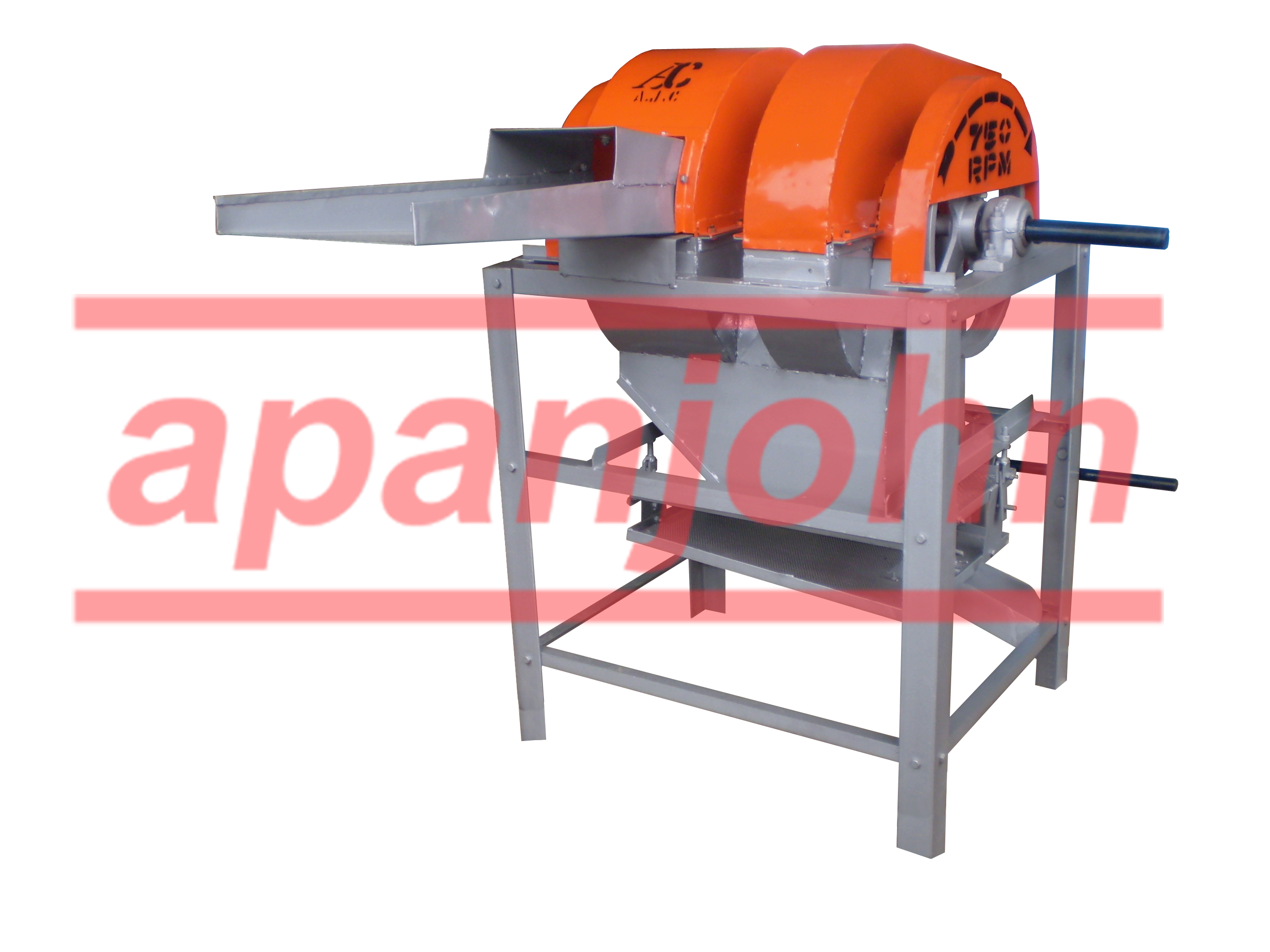 Tractor Operated Paddy Thresher - 8x4x6 Ft, 1200 Kg, 35hp Electromagnetic Power | Reliable, Low Maintenance, High Operational Efficiency