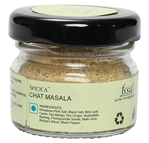 Chat Masala - Glass Jar 50g | Beige, 100% Pure, Authentic Taste, Ready To Use, Versatile Spice With Flavorful Blend, Shelf Life: 12 Months