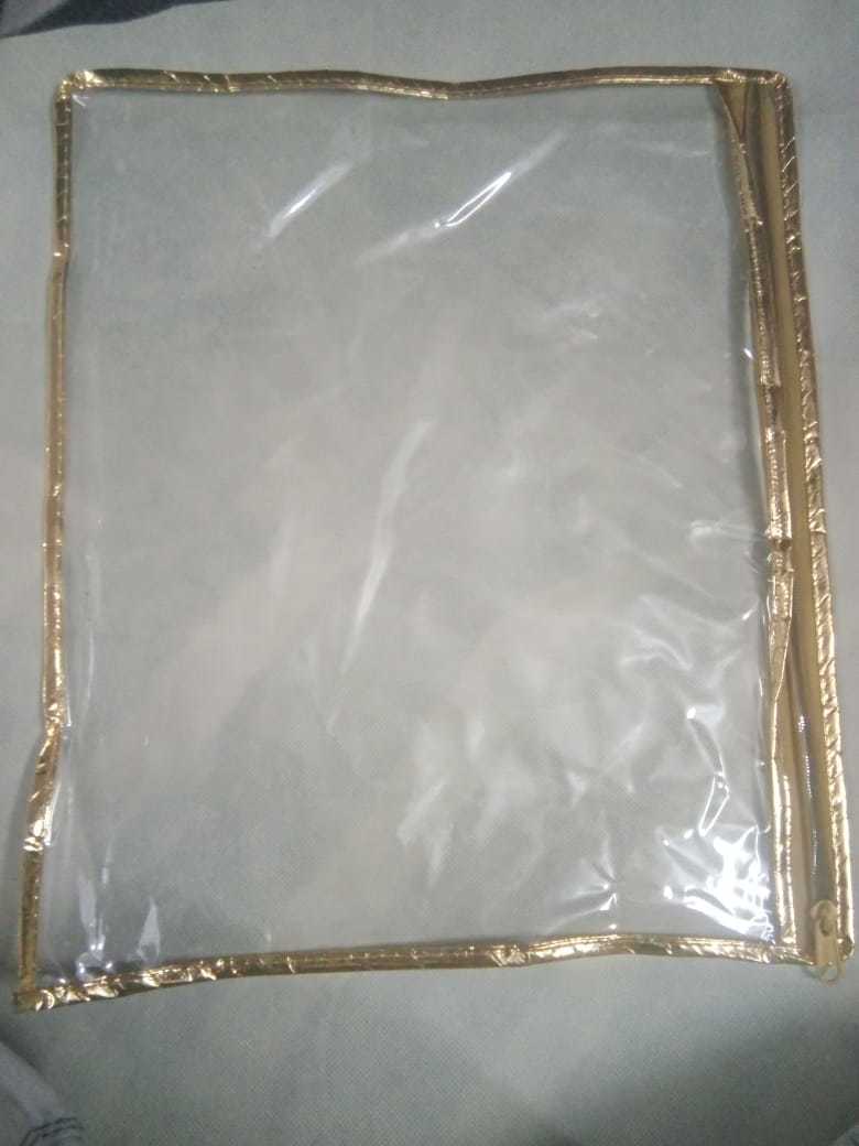 Saree Bag - Non-woven Fabric, Variable Size, Off-white | Durable, Lightweight, Checked Pattern, Full Protection
