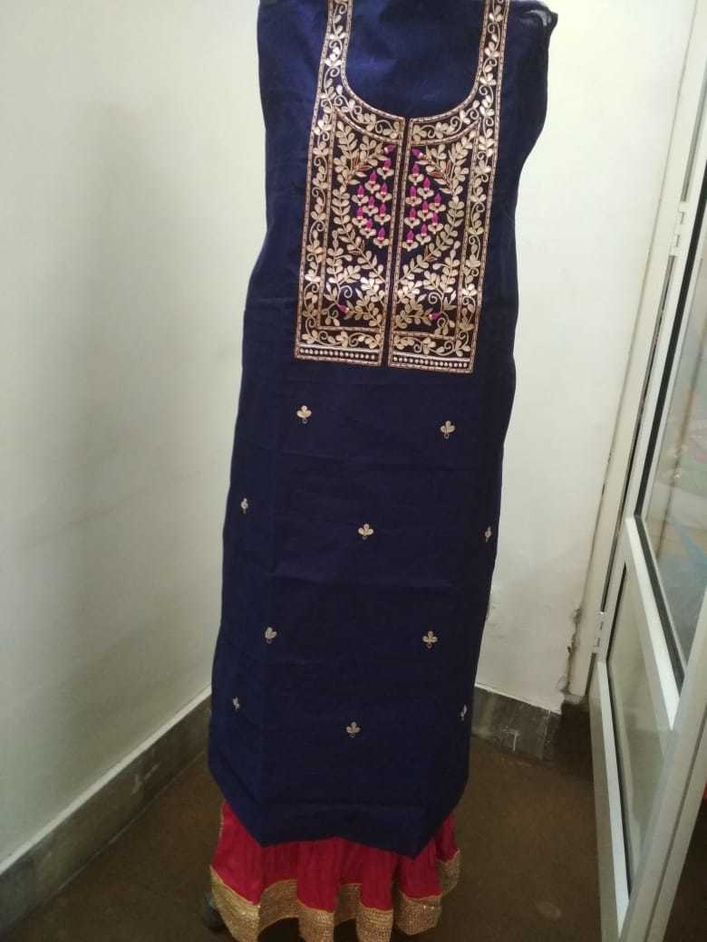 Ladies Chanderi Unstitched Suits