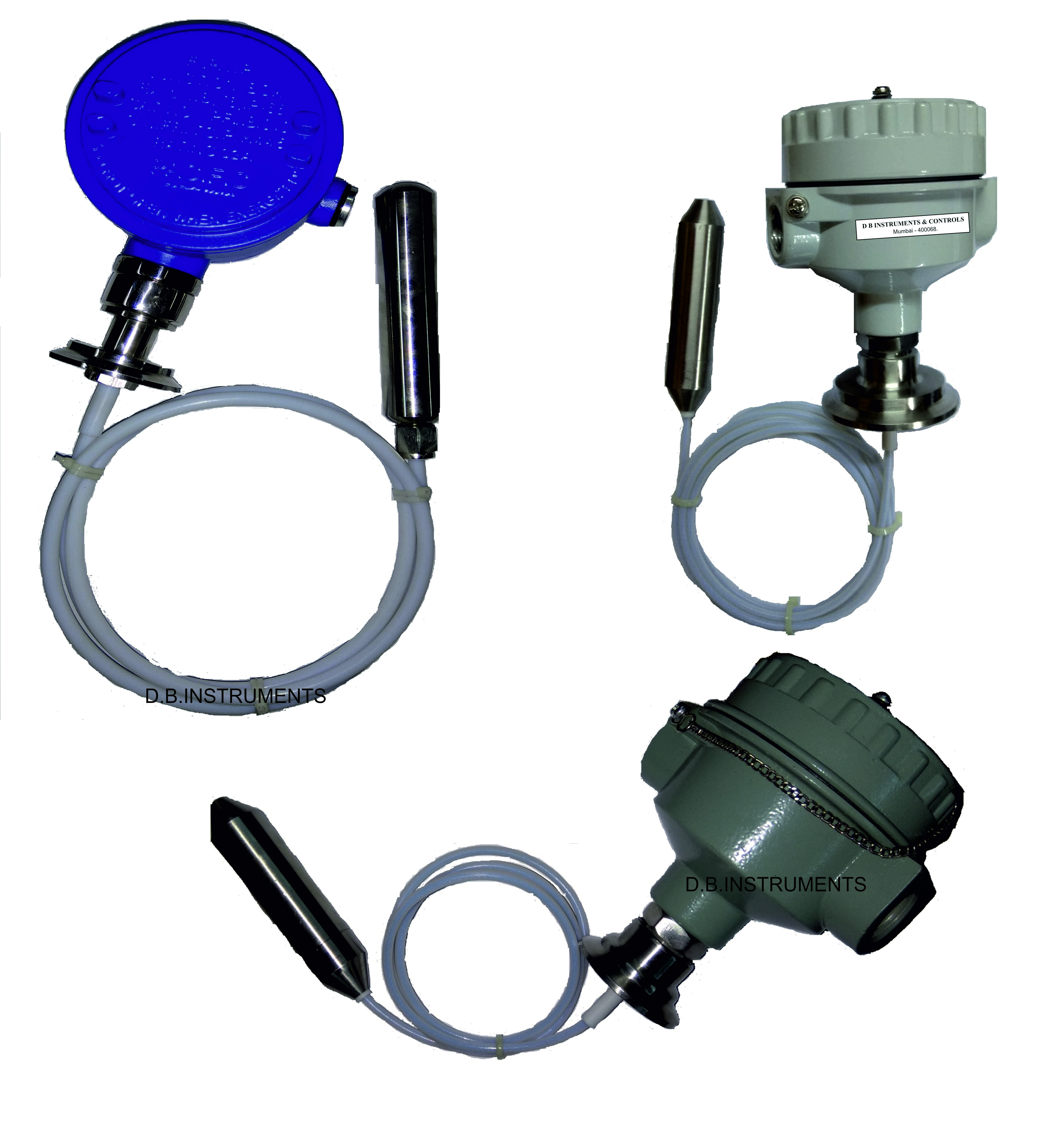 Capacitance Level Transmitter - Stainless Steel, Sizes Available, Blue | Rugged Design, Accurate Level Sensing, 4-20ma Output