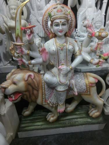 मार्बल दुर्गा माँ की प्रतिमा