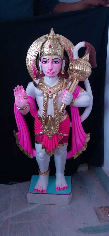Marble Hanuman Statue - Size: Life-Sized