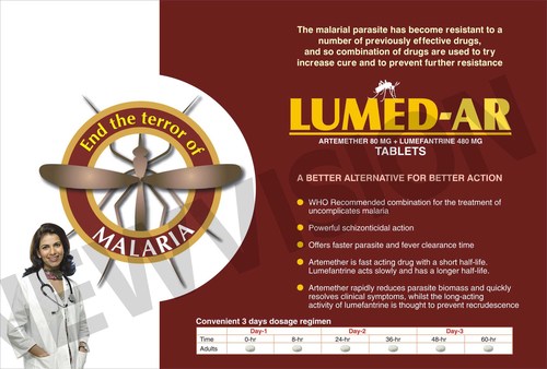 Arteemether 80/40 mg + Lumefantrine