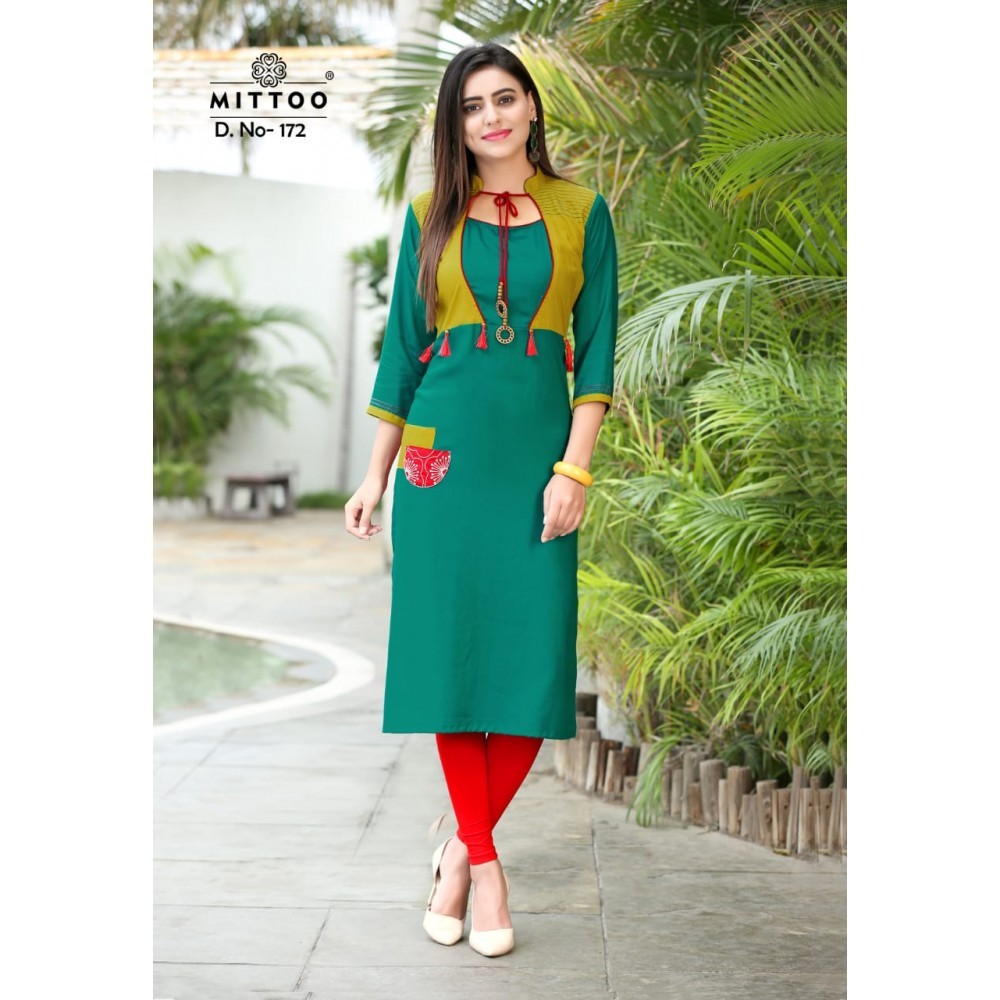 Rayon Kurtis Length: 46 Inch (In)