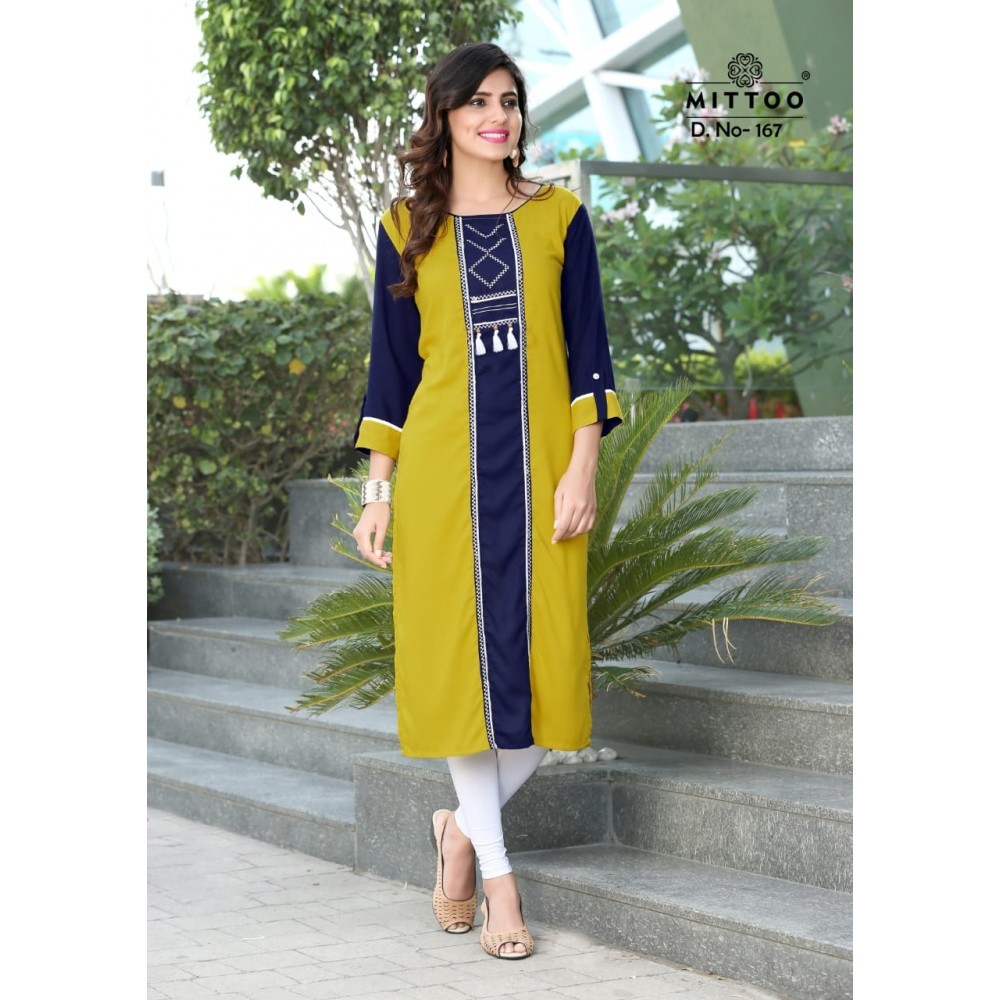 Rayon Kurtis Length: 46 Inch (In)