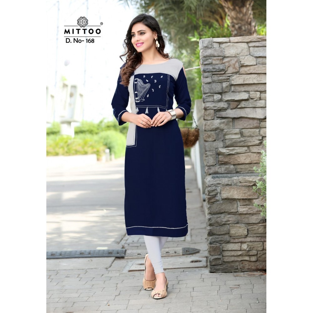 Rayon Kurtis Length: 46 Inch (In)