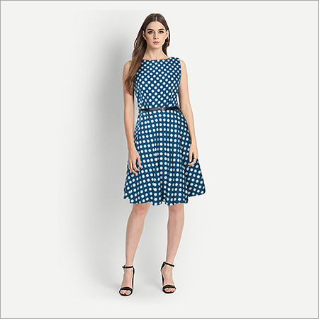 Designer Western Dresses - Crepe, Sizes S-xxl, Length 35-36 Inch | Irish Green With Printed Patterns, Sleeveless Style, No Fade, Washable