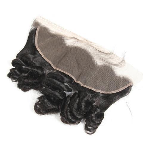 Natural Black Curly Lace Frontal