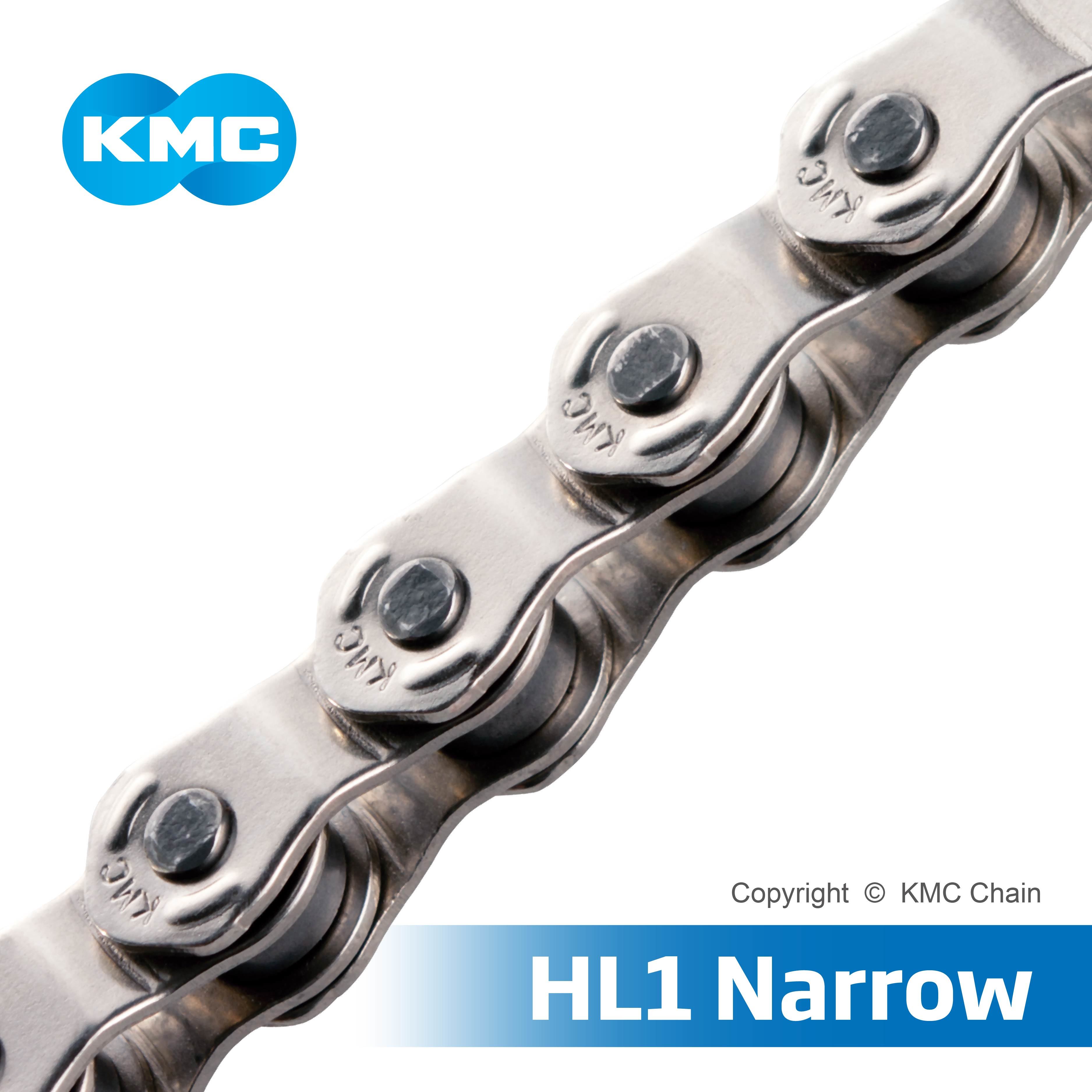 Hl1 Narrow Half Link Bicycle Chain - Stainless Steel, 1/2"x3/32" Size | Compatible With All Single Speed Drivetrain Systems