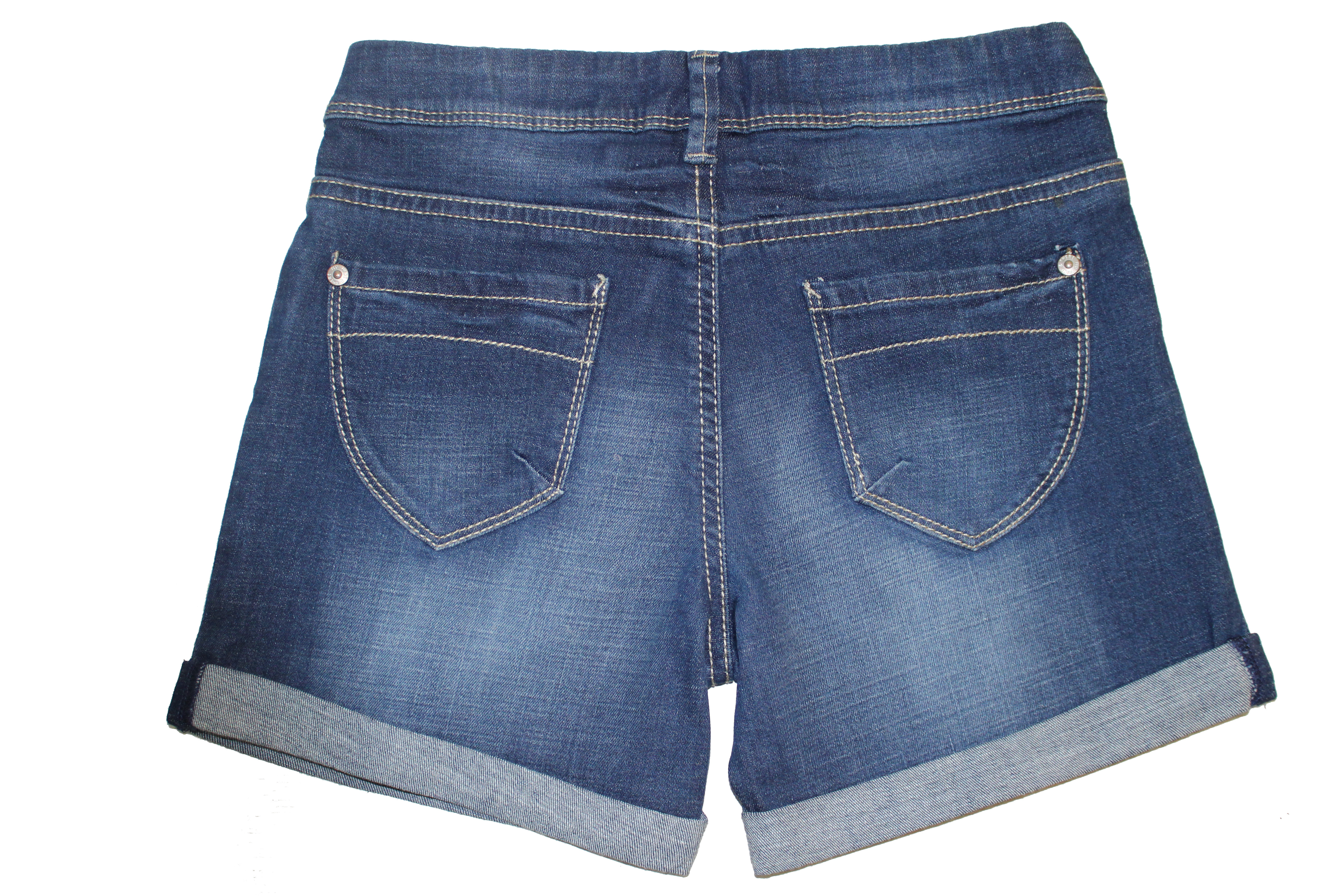 Kids Short - Denim, Various Sizes, Blue Color | Comfortable, Stylish, Durable, Embroidered Floral Design, Machine Washable, Summer Wear