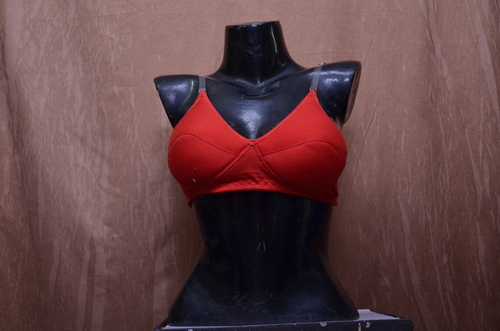 India Choice Transparent Strap Padded Bra - Cotton, Size 28 to 40, Colors: Red, Maroon, Golden, Rani, Blue, Gajri | Comfortable Fit, Light Weight, Colorfast Design