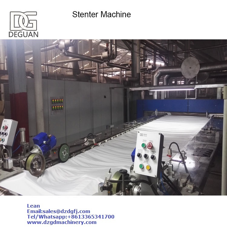 Hot Air Stenter Machine - Steel Construction, 48300 X 4620 X 1750 Mm | Blue And Grey Color, 220 Watt Power, Plc Control, Hydraulic & Pneumatic System, Larger Conveyor & Roller For Soft Fabrics