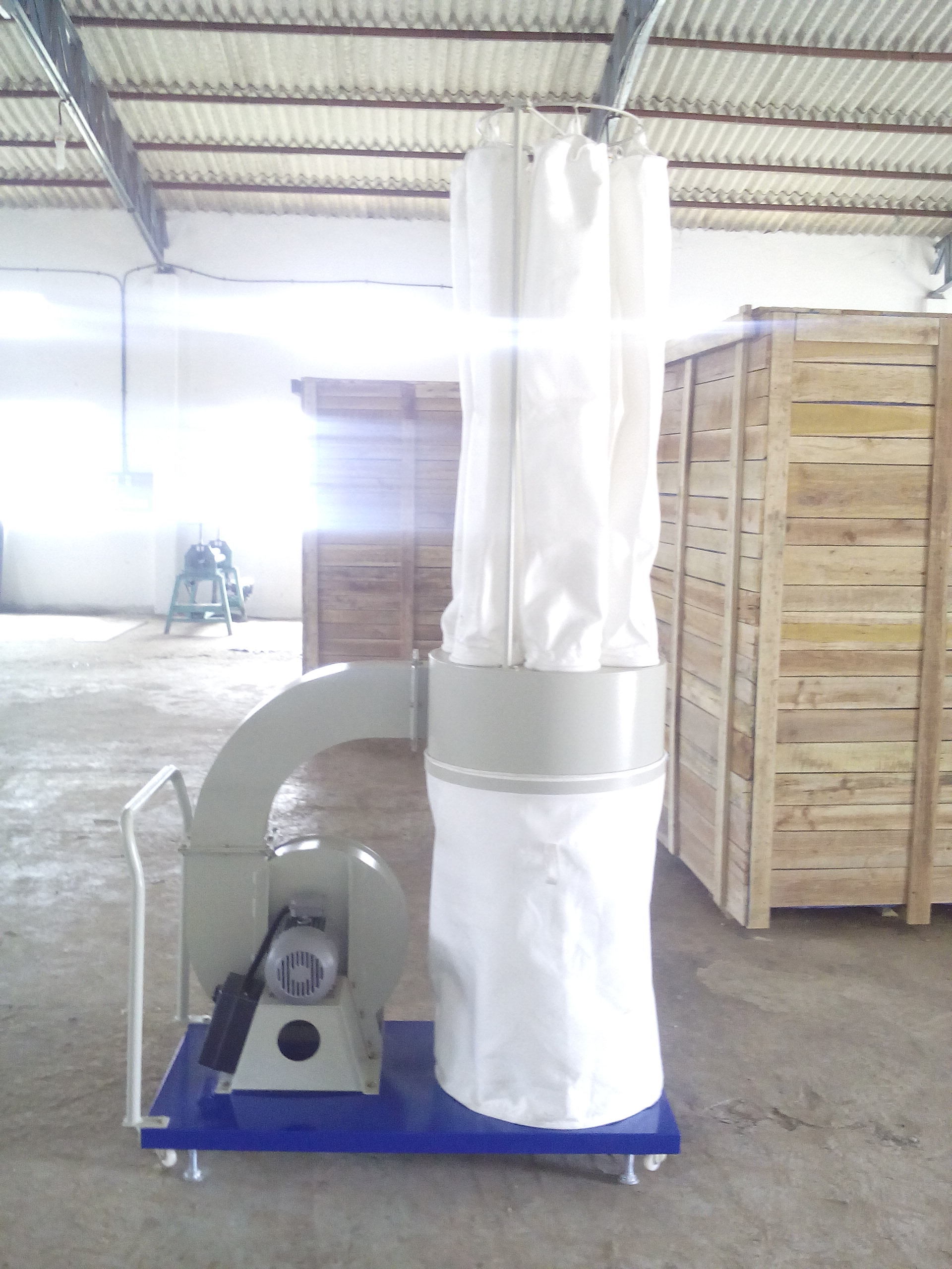 Portable Single Bag Dust Collector - White, Different Sizes Available | High Dust Collection Efficiency, Quality Assured Components