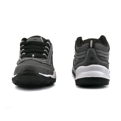 White And Gray Kids Grey & Black Sports Shoes