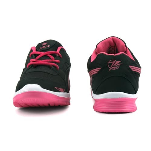 Black And Pink Ladise  Sports Shoes