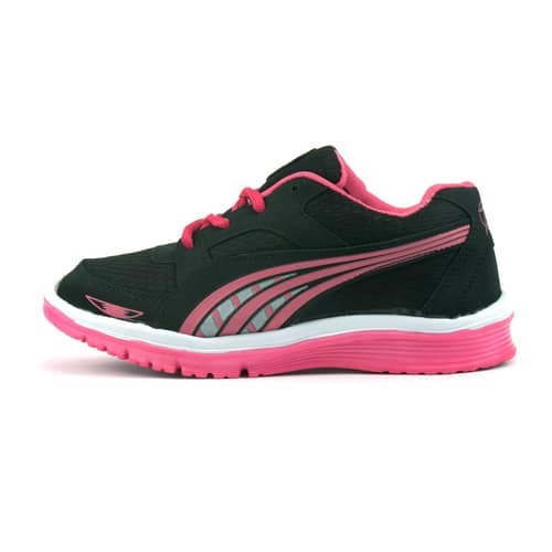 Black And Pink Ladise  Sports Shoes