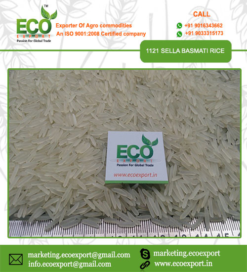 1121 Sella Basmati Rice - 8.3mm Long Grain, Naturally Sweet Flavor, 0.5% Broken | 92% Purity, Jute Bag Packing, 13% Moisture Max