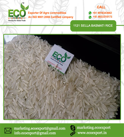 1121 Sella Basmati Rice - 8.3mm Long Grain, Naturally Sweet Flavor, 0.5% Broken | 92% Purity, Jute Bag Packing, 13% Moisture Max