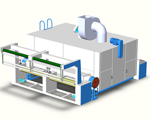 Blue And Grey Fabric Heat Setting Machine