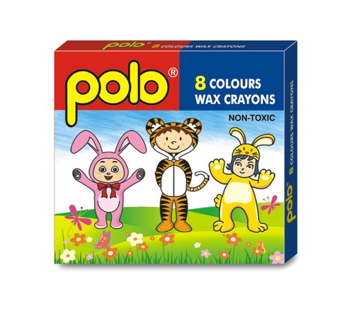 Square Wax Crayons 8 Colours