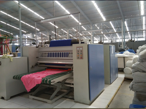 Grey And Blue Textile Soft Calender Machine