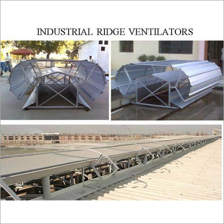 Ridge Ventilator - Sheet Metal, Standard Size, Silver Color | Portable, Noise-Free Ventilation for Factories, Restaurants, and Industrial Settings