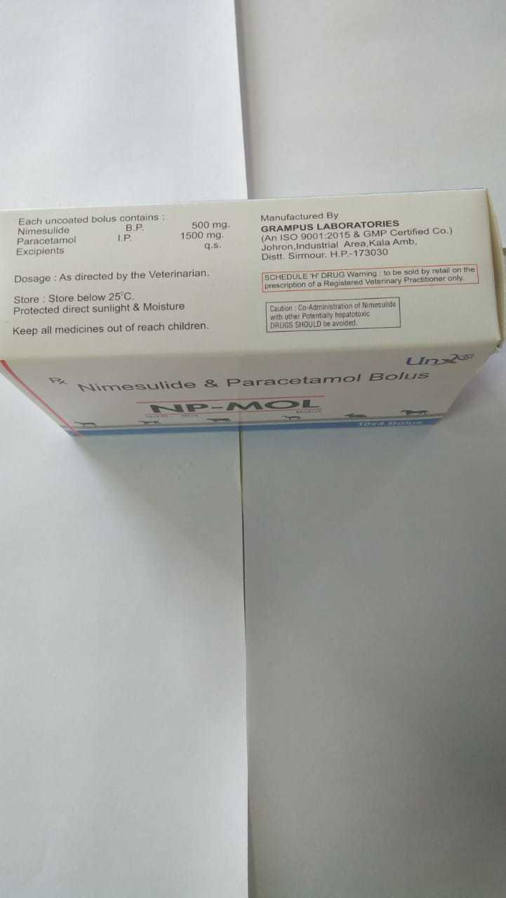 Tablets Nimesulide Bp 500mg + Paracetamol Ip 1500mg