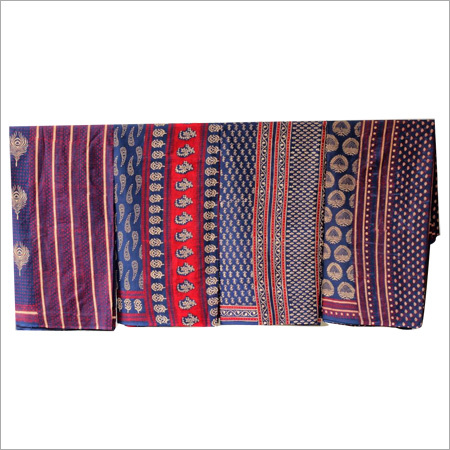 Cotton Hand Block Bagru Dabu Printed Saree
