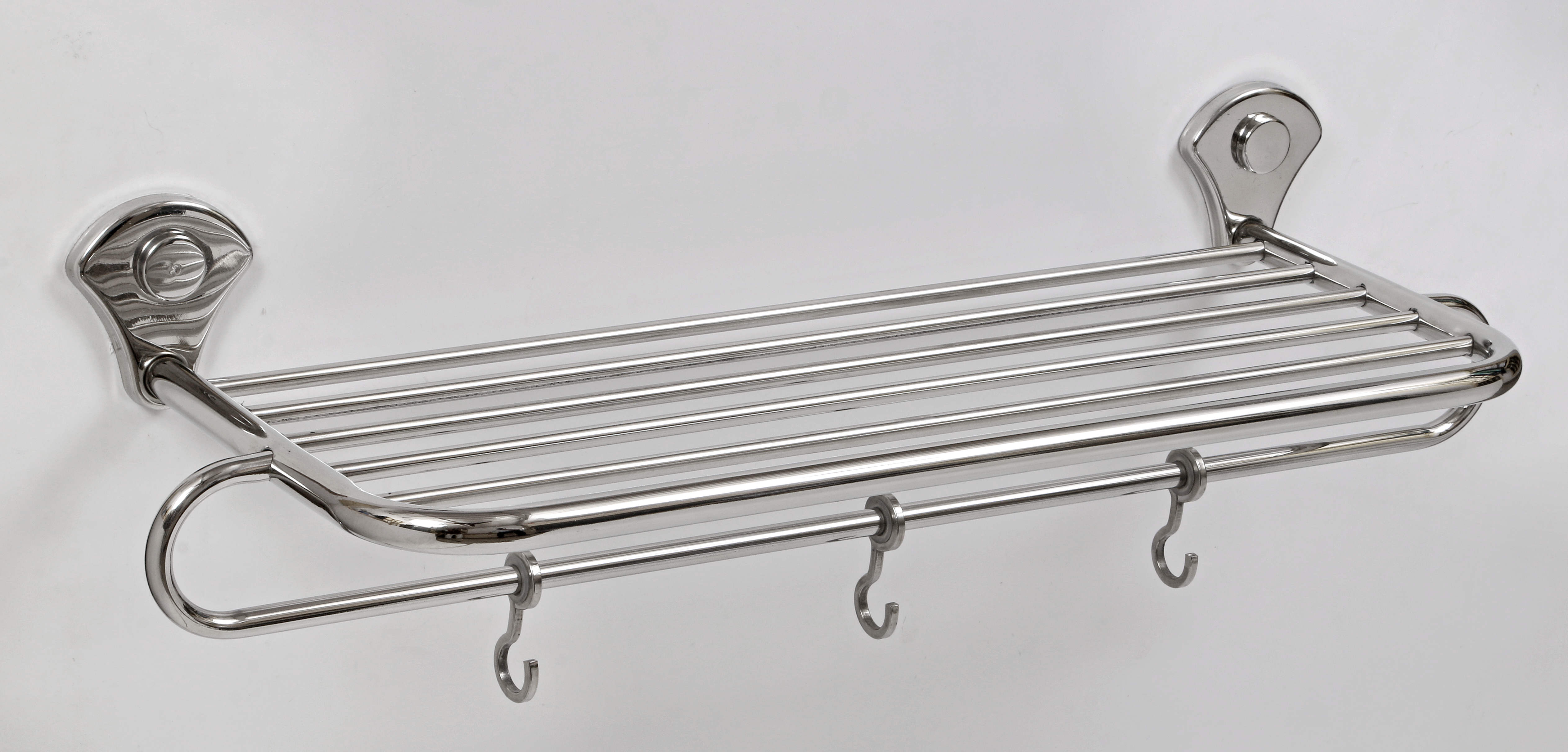 Royal Towel Rack - Stainless Steel, Standard Size, Silver | Rust-resistant Durable, Wall-mounted, Two-tier Design, Polished Chrome-plated Finish