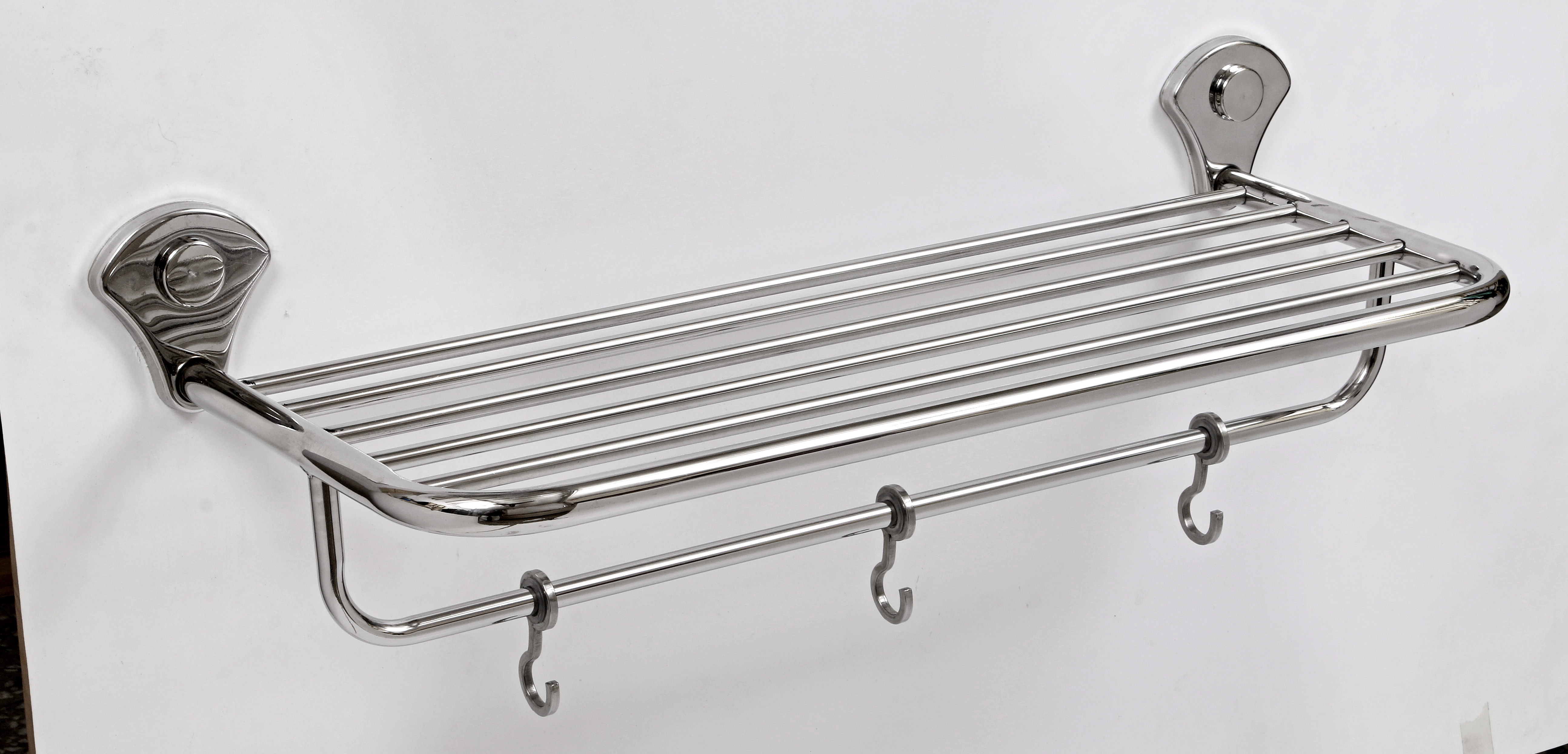 Royal Towel Rack - Stainless Steel, Standard Size, Silver | Rust-resistant Durable, Wall-mounted, Two-tier Design, Polished Chrome-plated Finish