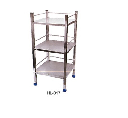 S.S Bed Side Locker Delux - Stainless Steel, 41x41x81 cms | White and Silver Color, Ideal for Hospital Use