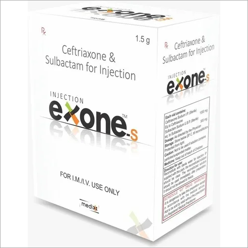 Ceftriaxone + Sulbactam Injection - 1.5 G Liquid | Disposable, Sterilized, Antibiotic Medicine For Bacterial Infections, Suitable For All