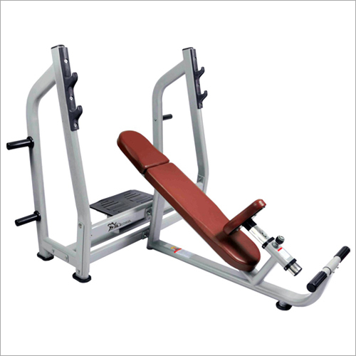 Incline Bench - Durable Leather Seat, Brown Color | Adjustable For Optimal Body Position, Enhanced Strength Training For Pectoralis Major, Triceps, And Deltoids