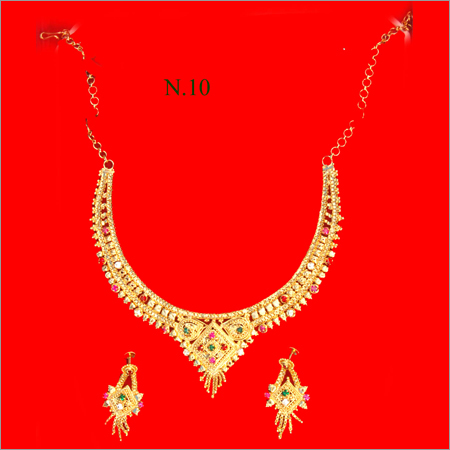 सोने की प्लेटिंग वाला बिश्कट धागा हार