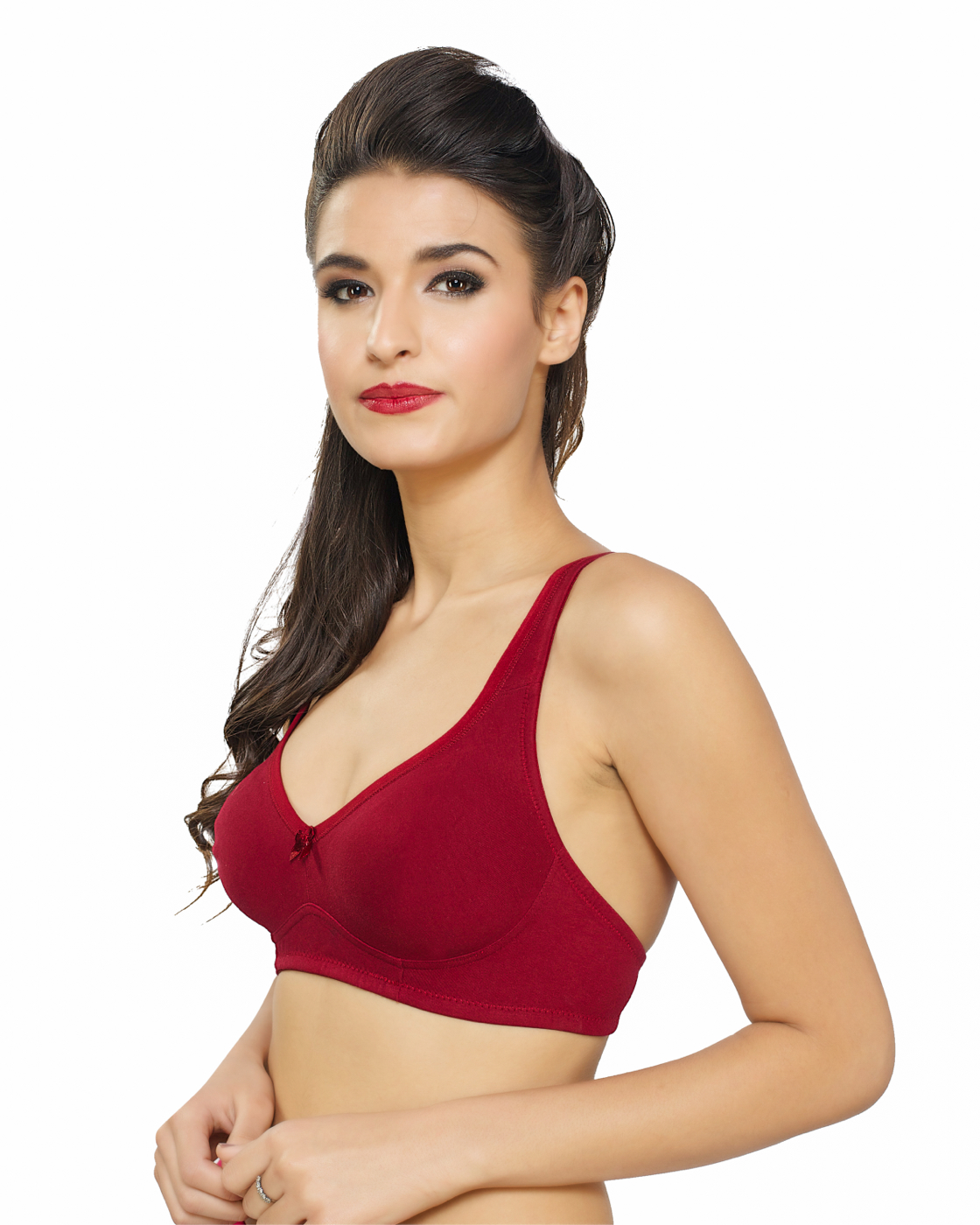 Ladies Dark Red Color Bra