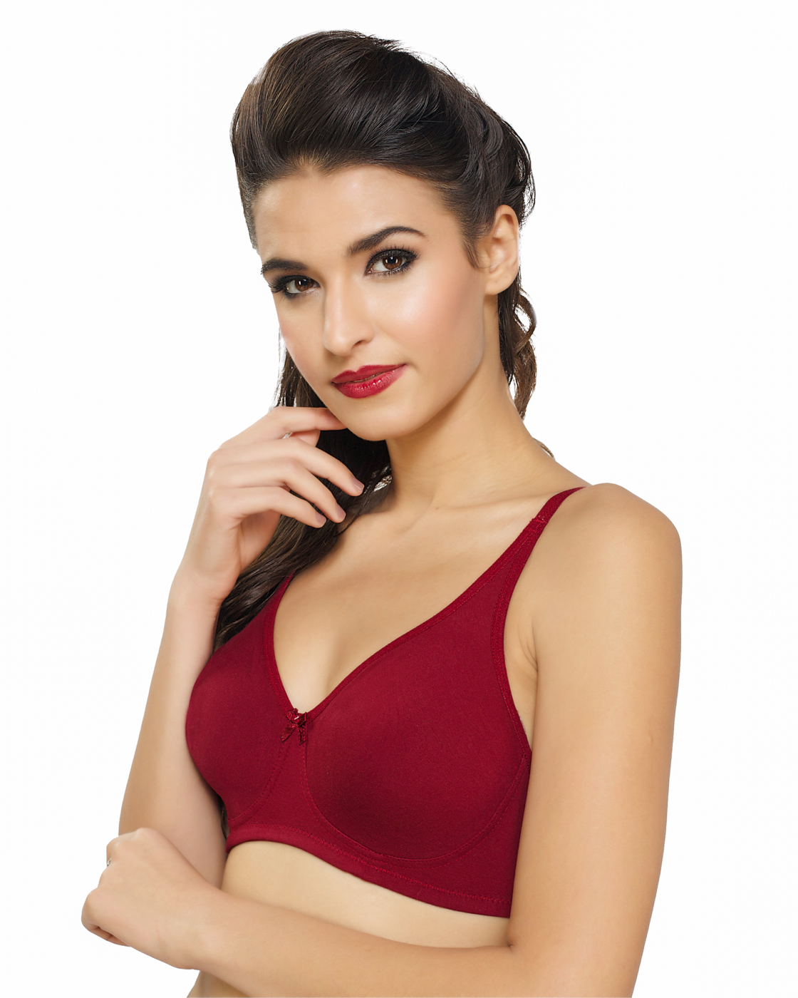 Ladies Dark Red Color Bra