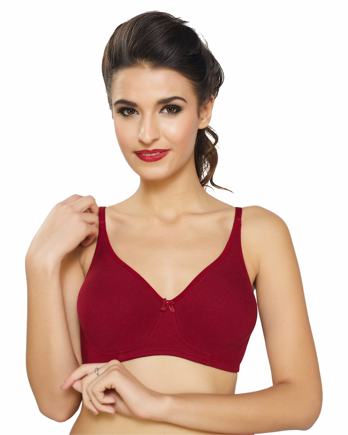 Ladies Dark Red Color Bra