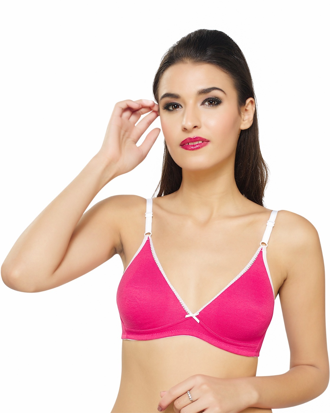Neeya Seamless Cotton Bra - Cotton Material, Sizes 32-38 | Non-padded, Wire-free, Double Layered Cups, Low Neck Design For T-shirts
