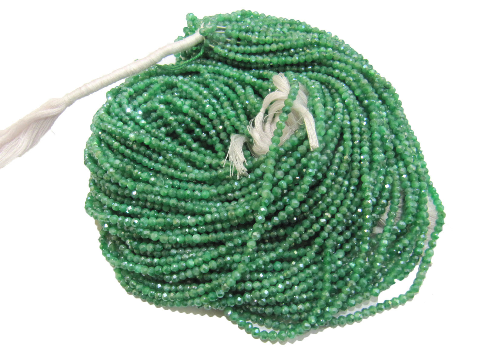 Natural Emerald Moonstone Ab Coated Beads
